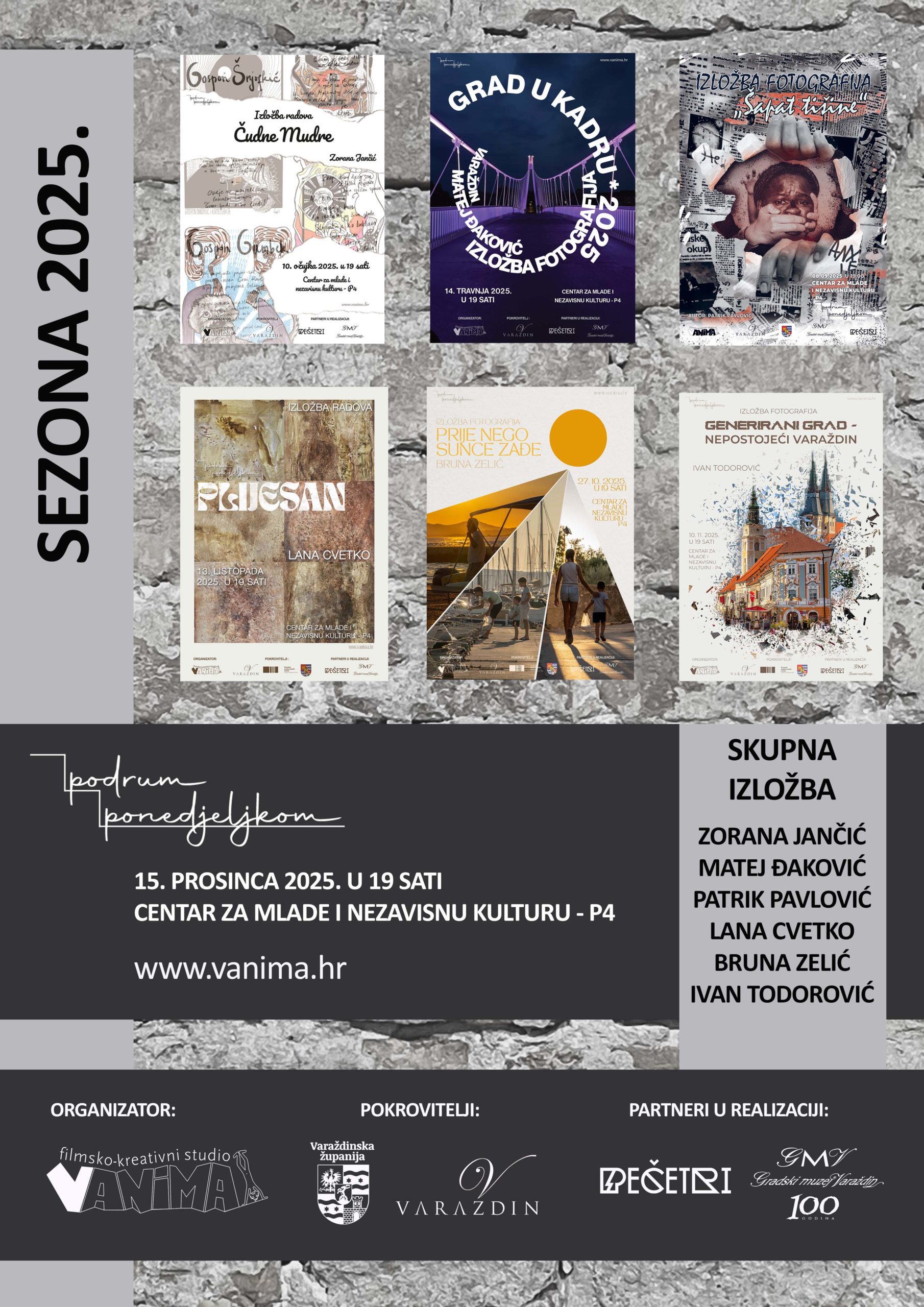 Podrum ponedjeljkom: skupna izložba “Sezona 2025.”